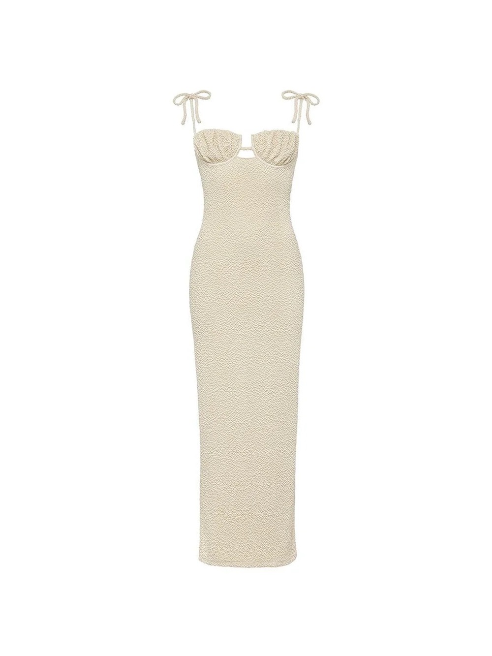 Montce Oat Texture Petal Long Slip Dress SOLD OUT